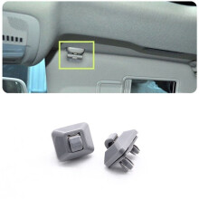 2Pcs Car Sun Visor Retainer Hook 8U0857562A Car Clips Screws Fastener for - A3 A6 C5 A4L A6 Q5 Q3 A5 Bracket Gray
