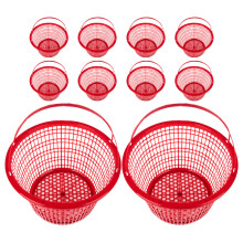 20Pièces Panier Rond Rouge En Pour Fruits Maison Portable