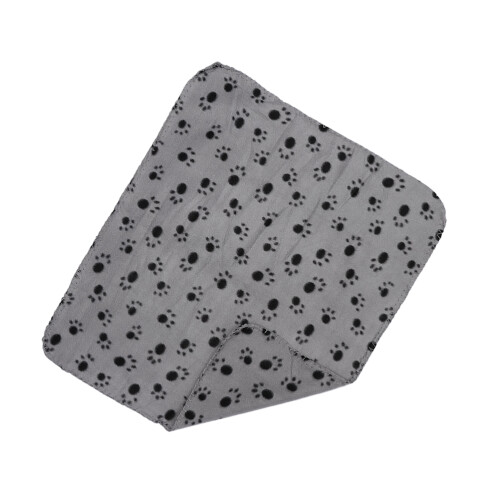 Grey Plush Double Layer Pets Blanket Soft Warm for Winter