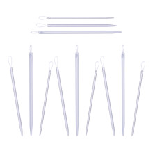 48Pièces Accessoires Tricot Agilité Aiguille Argent Plastique