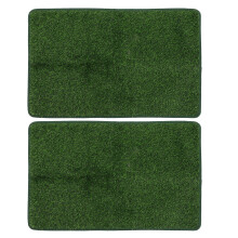 2Pcs Artificial Dog Grass Pad Pe+tpr Reusable Washable Potty Mat Green