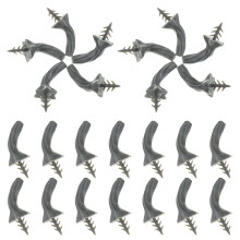 200Pcs Artificial Grey Pumpkin Stems Easy Install Plastic Craft Parts