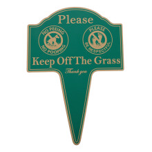 Weatherproof Metal Yard Sign Stake Keep Off Grass Pet Restriction