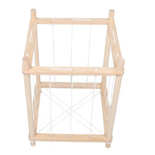 Wooden Plush Animal Storage Box Zoo Cage Toy Organizer Light Brown