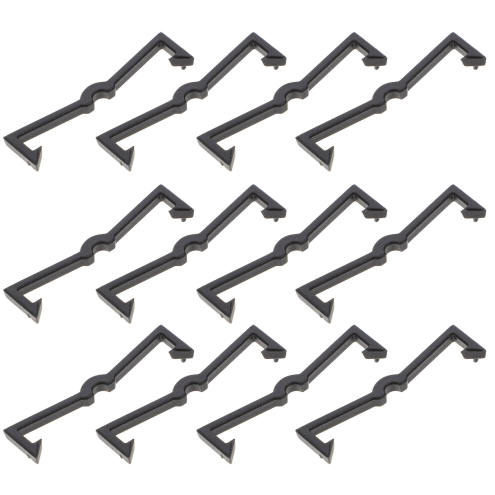 200Pcs Black Plastic Pegboard Hook Organizer 3673698972606