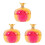 3Stk Stilvoller Kristall Dappen Dish Pomegranate Form 8