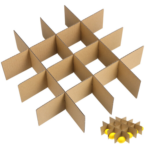 3Sets Protective Khaki Cardboard Dividers for Glassware Moving Boxes