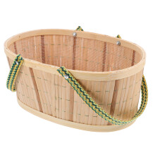 4Pcs Bamboo Wicker Baskets Ivory Decorative Storage for Home Decor