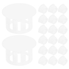 100Pcs White Plastic Hole Covers Snap Locking Caps for Cabinet Screws