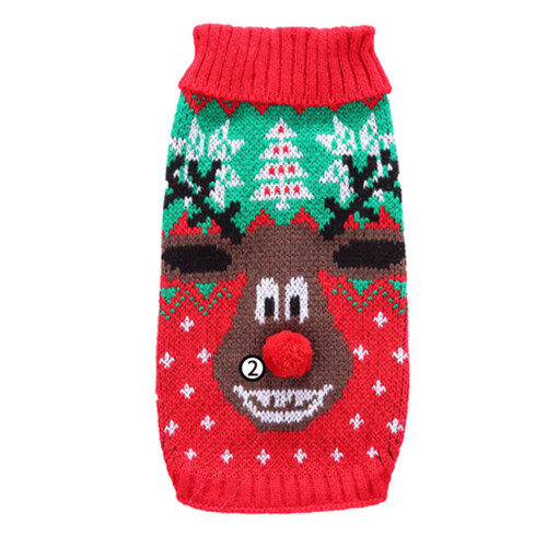 Hund Elch Pullover Rot XXL Polyester Herbstmode 1