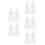 10Pièces Bouteille Poudre Transparent Réutilisable Polyvalent 10