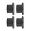 4PCS ABS Cable Grommet Sleeve for 1 Inch Rectangular Satellite V2 Black 13