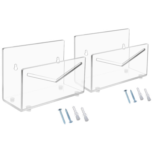 6Pcs Transparent Mail Holder Organizer for Desktop and Wall Office Use