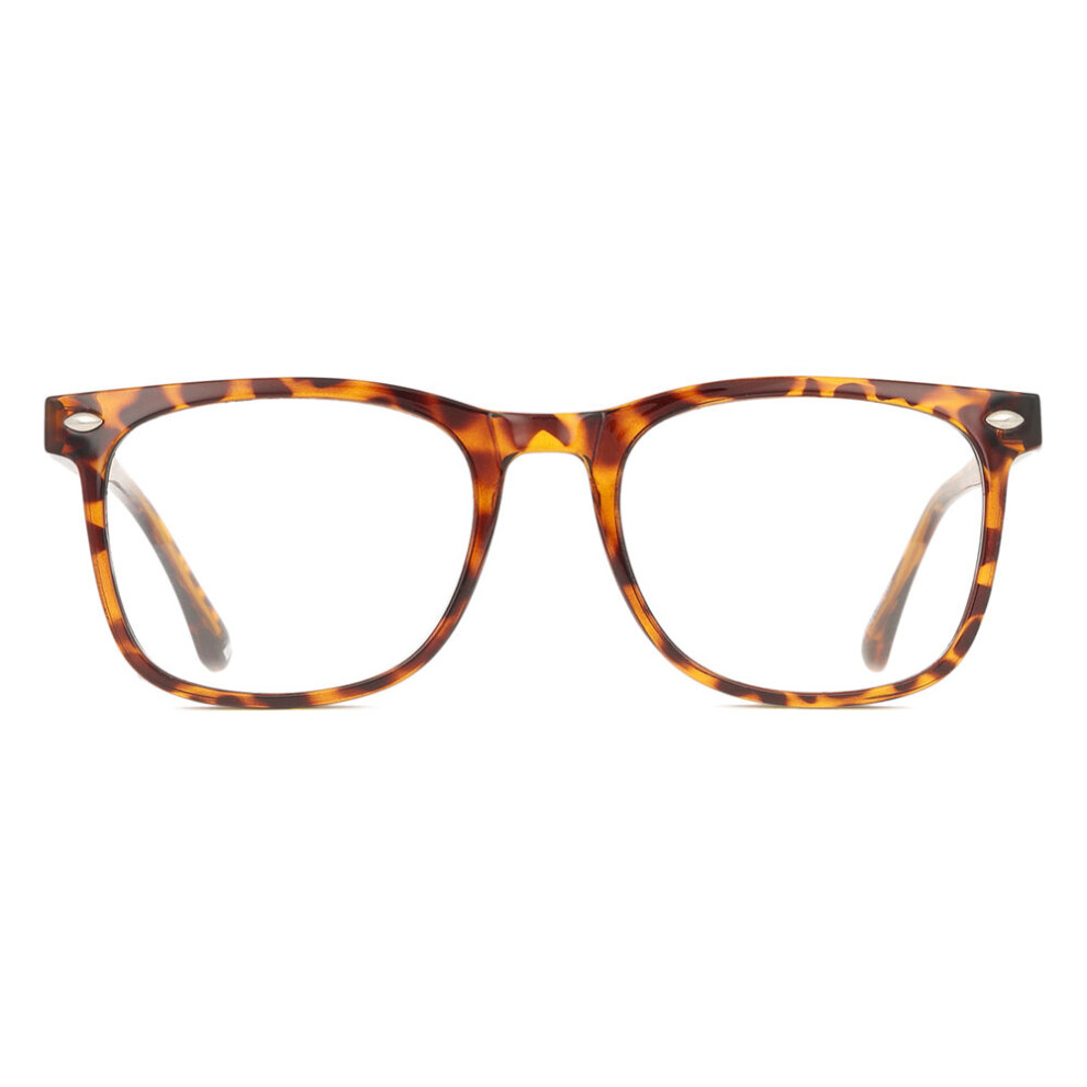 Smartbuy Collection Full Rim Square Tortoise Cest Cp112b Unisex Eyeglasses