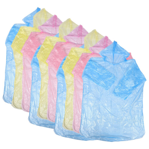 40Stk Einweg Regenumhänge PVC Leicht Portable Outdoor 1