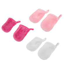 12Stk Gesichtsreinigungshandschuhe, Bunt, Mikrofaser, Sanfte