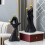 Couple Sculpture,Modern Abstract Resin-Black characters 7