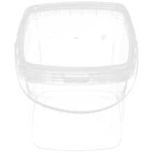 3Pièces Seaux En PP Transparents Pour Maison Couvercle