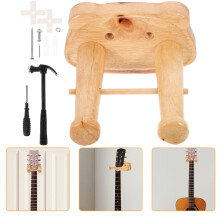5Ensembles Support Mural Bois Clair Crochet Pour Guitare Folk