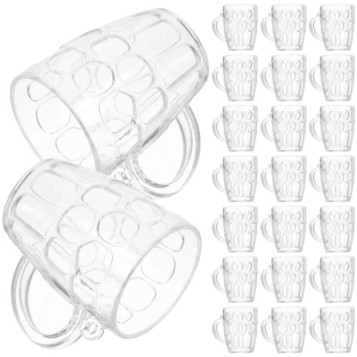 250Pièces Mini Mugs À Transparent En PP Pour Décor Maison