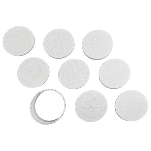 5Sets Non-Stick Plastic Cookie Molds Lovely Christmas Cookie Stamps