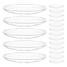 120Pcs Small Clear Plastic Plates for Desserts Appetizers and Travel