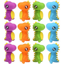 144Pcs Mini Dinosaur Erasers for Kids Bulk Assorted Color Safe Rubber