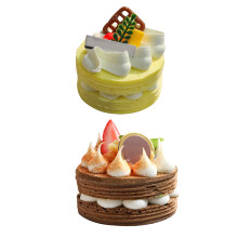 10Pièces Modèle Gâteau Faux Décoratif PU Couleurs Assorties Pour Fête