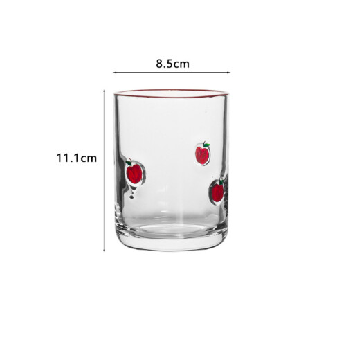 14 Ounces Transparents Juice Cup with Embossed Designs for-2 2