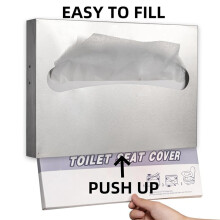 Toilet Cover Dispenser,Commercial Stainless Steel Toilet Cover Holder for Disposable Toilet Covers