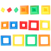 30Pièces Jeux Blocs Plastique Pyramide Éducative Couleurs Variées Bébé