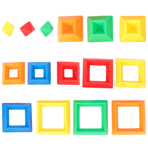 30Pièces Jeux Blocs Plastique Pyramide Éducative Couleurs Variées Bébé