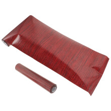 8Rolls Durable Brown PVC Wall Stickers Decorative Wood Grain Design