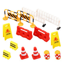 28Pièces Jouet Barricades Et Panneaux Routiers Miniatures Pour Enfants