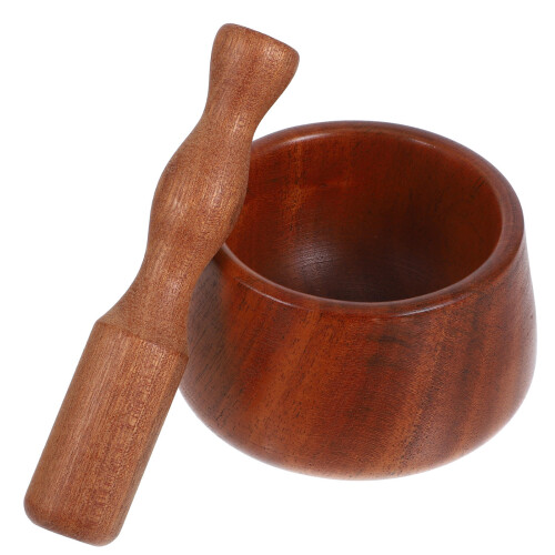 4Ensembles Pilon Mortier Bois Artisanaux Pour Ail Épices