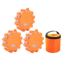 Kit di segnalazione di emergenza a LED per la sicurezza stradale con 9 modalità di lampeggio, LED riutilizzabili che non bruciano, resistenti agli