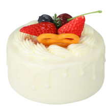 5Pièces Décor Gâteaux Factices PVC Blanc Pour Boutique Et Table
