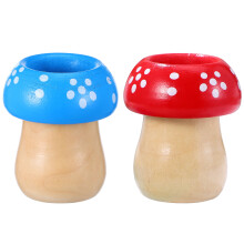 6Pièces Kaléidoscope Bois Durable Champignon Pour Enfants