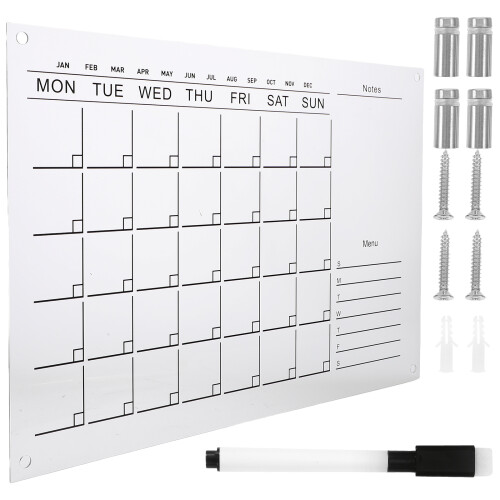 4Ensembles Semainier Mural Transparent En Et