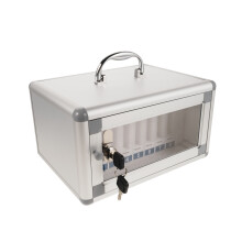 2Pièces Casier Verrouillable Aluminium Transparent 8 Emplacements