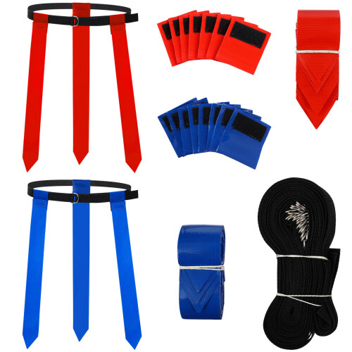 30Pièces Ceintures De Football Ajustables Avec Drapeaux Multicolores
