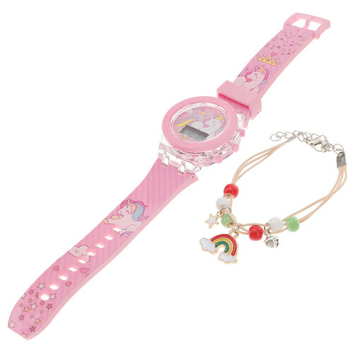 5Ensembles Enfants Ajustables Silicone Rose Motif