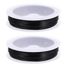 8Rouleaux Fil Artisanal Fer Noir Robuste Pour DIY