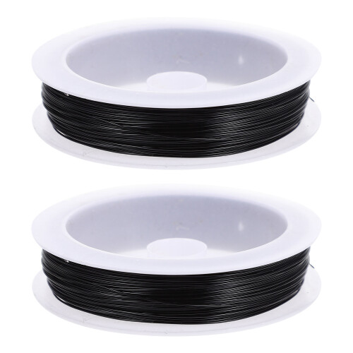 8Rouleaux Fil Artisanal Fer Noir Robuste Pour DIY