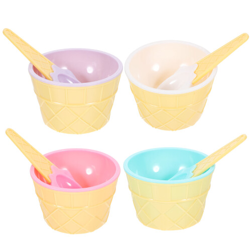 2Ensembles Bols À Glace En Pour Enfants Colorés