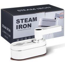 Elegant White Handheld Clothes Steamer Instant Heat Travel Iron
