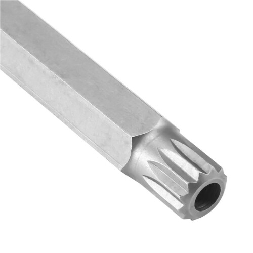 10 Piece 4 inch Spline Tip Bit Socket Set M-Type Universal Sleeve M4-M18 Triple Square Spline Bit Socket Set 2