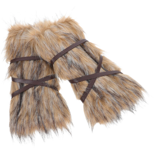 4Paare Armschützer Fluffy Polyester Mittelalterlich Verstellbar 2