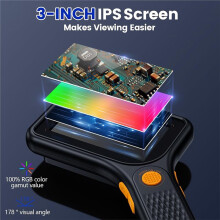 New Light Weight 500X Pocket Digital Microscope with 3 Inch Display and 8 Bright LED Lights for Enhanced Visibility