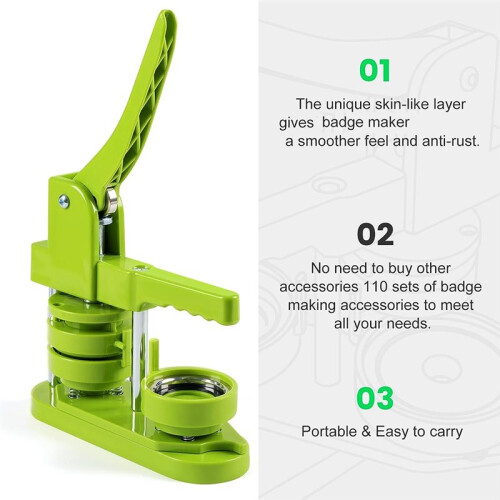 Button Maker 25mm Button Maker Machine DIY Button Pin Ergonomic Arc Handle Punch Press